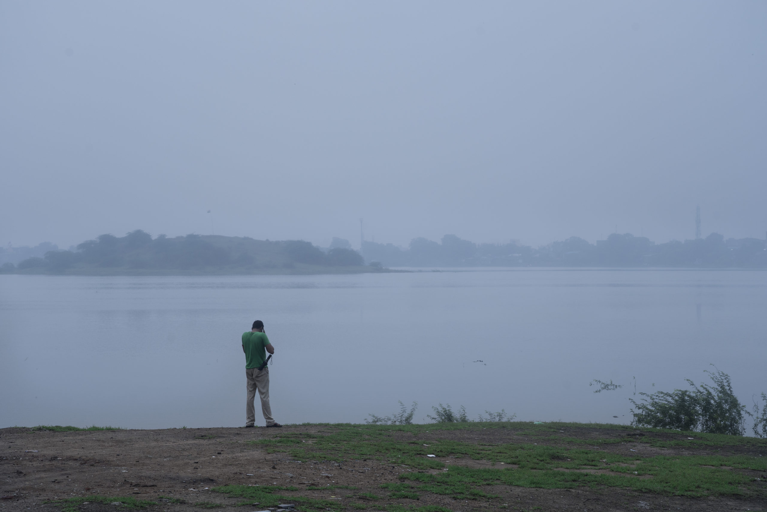 Site of Gandhi's first speech of the march, Chandola lake, Ahmedabad