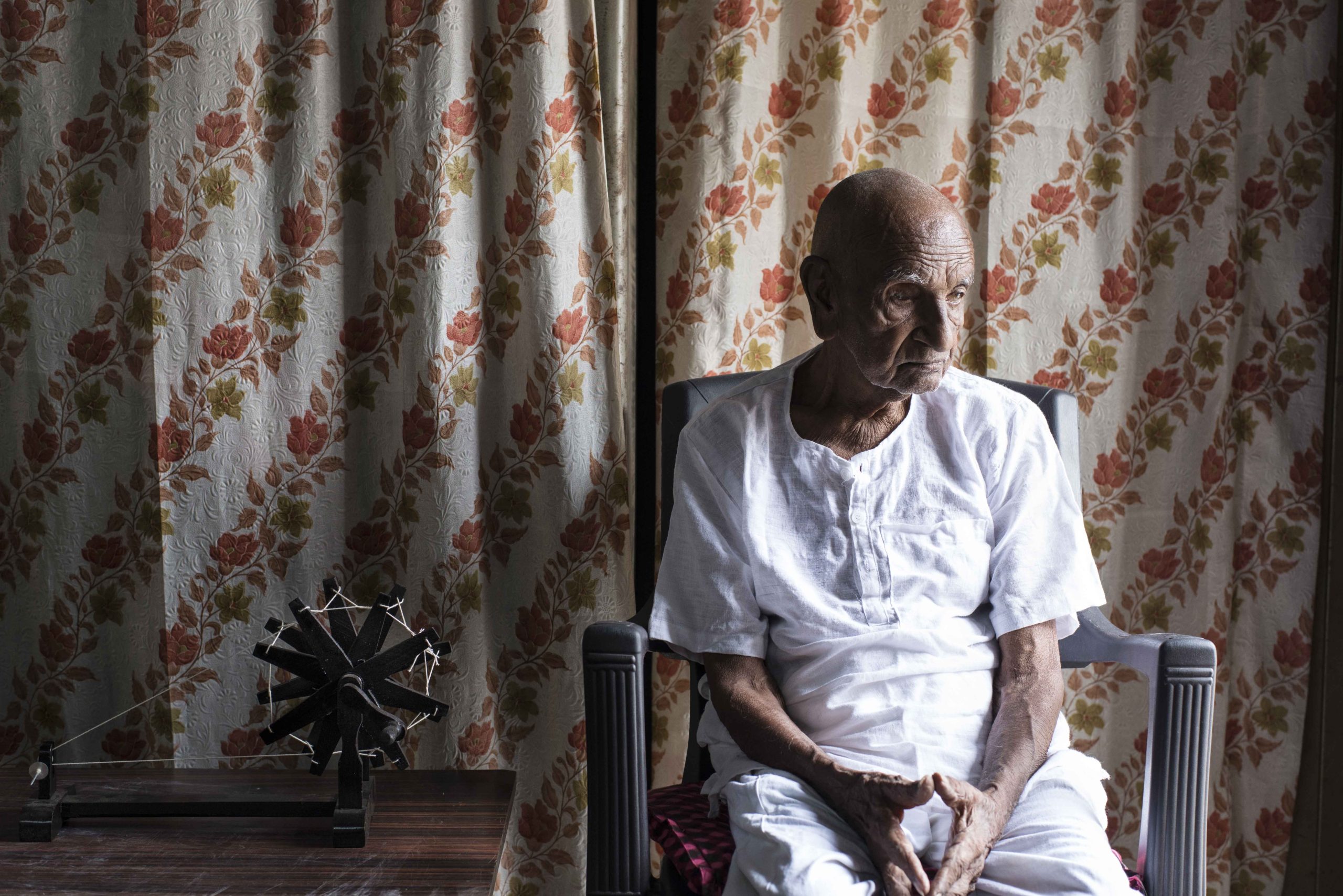 Lakshmansinh Chavda walked with the marchers from Sabarmati Ashram till Income Tax Circle, Ahmedabad