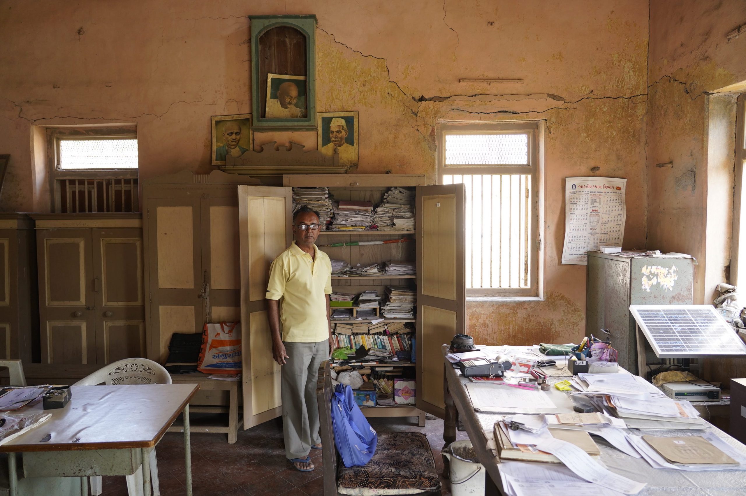 Balwadi post office and former library where Gandhi rested, Dhaman